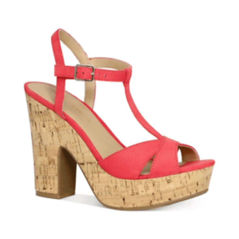 Sun + Stone Jamie T-Strap Platform Dress Sandals - Size 10